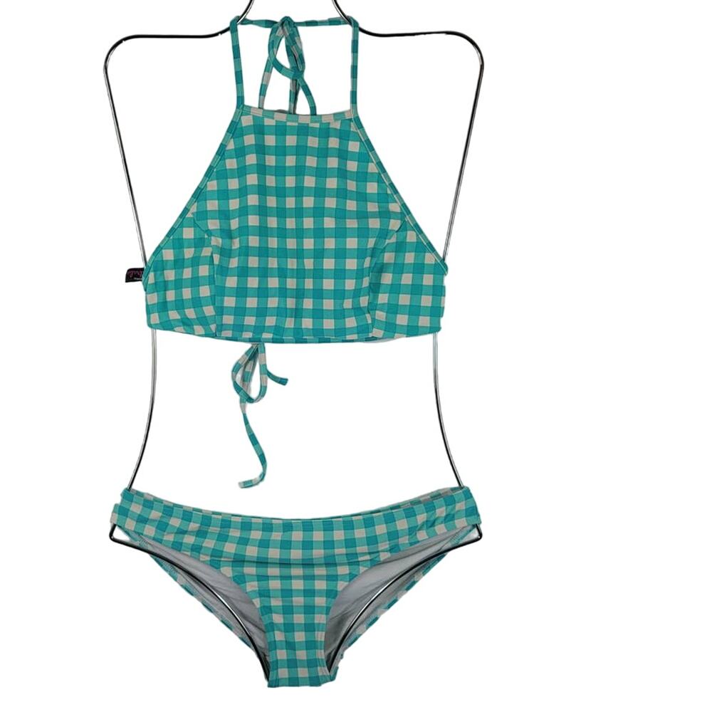 Beach Babe Australia Gingham Summer Vacation Bikini Bathing Suit US 8